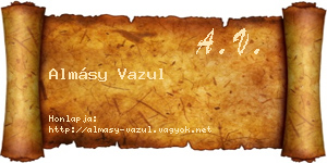 Almásy Vazul névjegykártya